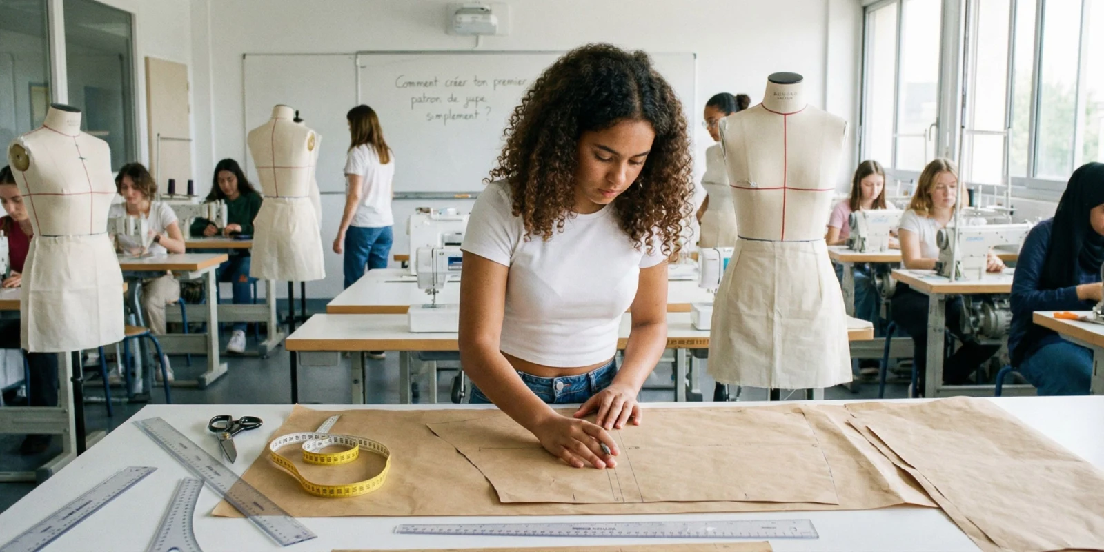 Patron de Jupe en Bac Pro M2C : Guide Complet du Tracé à l'Assemblage